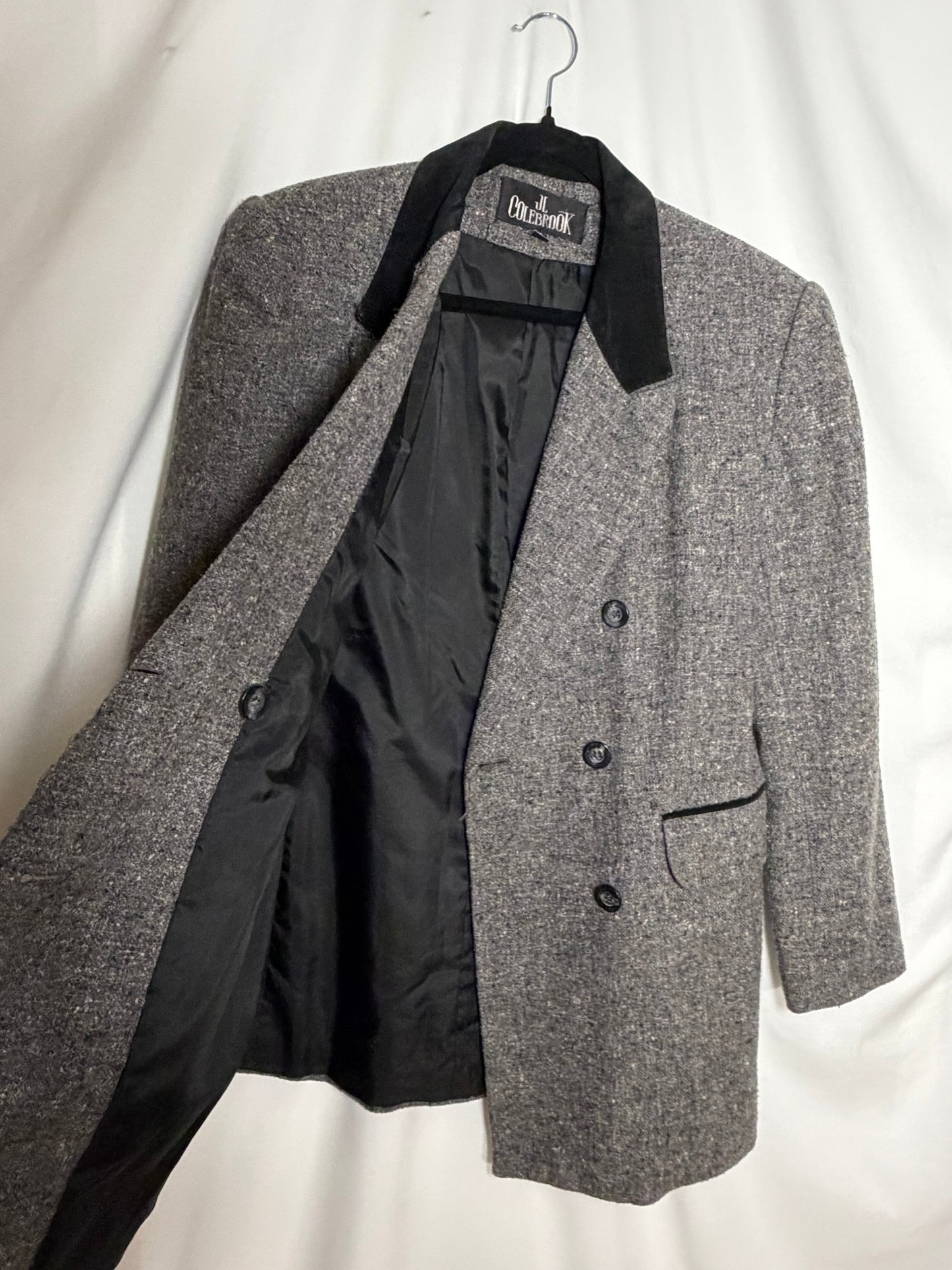1980's Vintage Wool Double Lapel Blazer- Size M