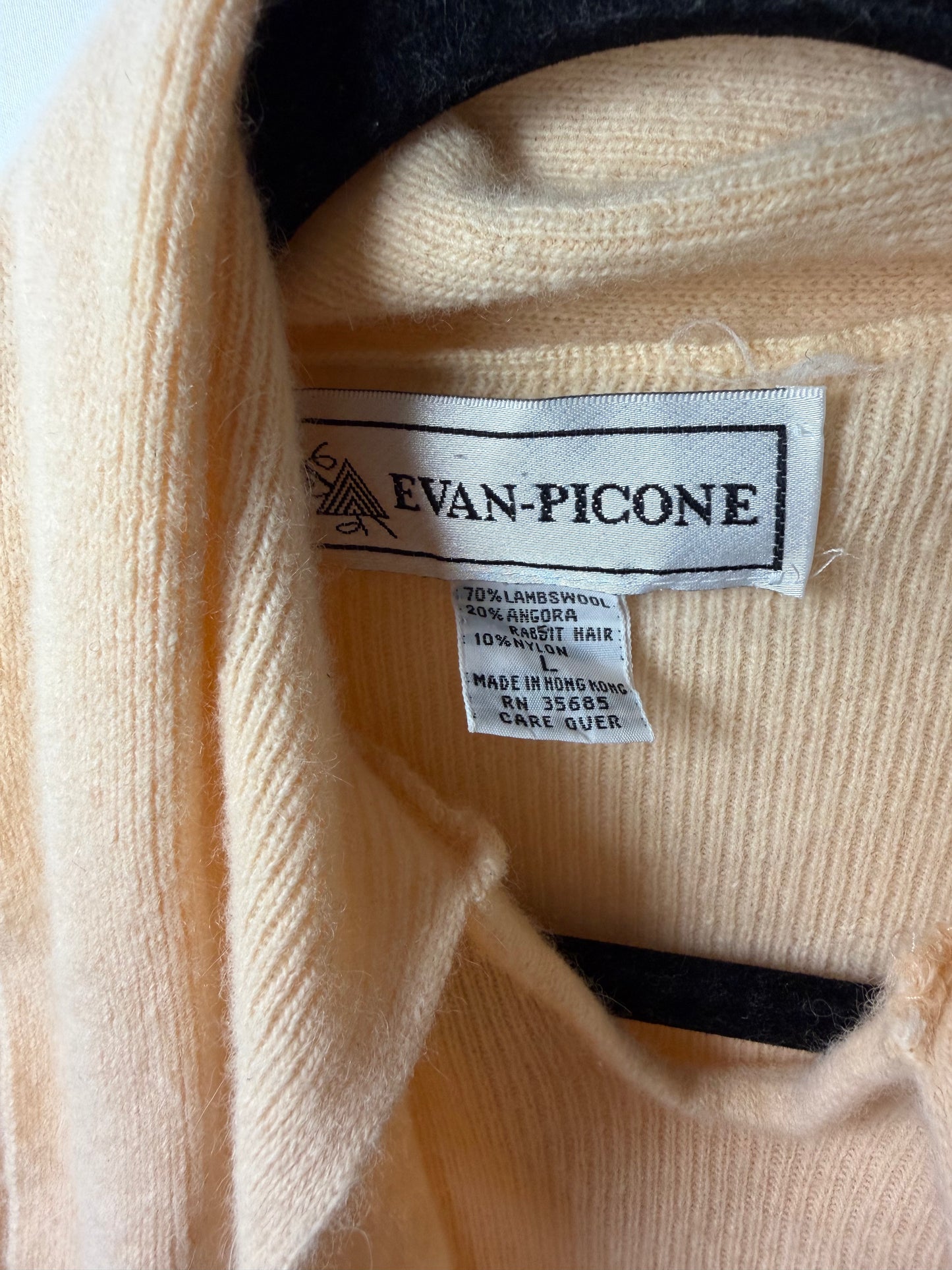 1980's Wool Blend Scarf Tie Sweater- Size M/L