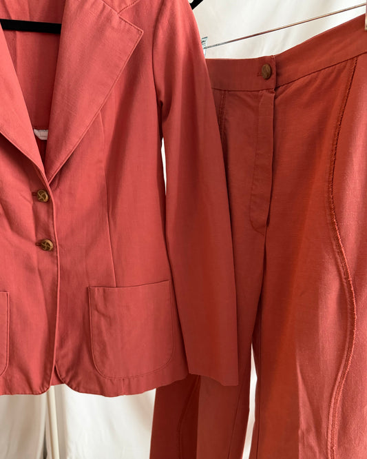 1970'S Wide Leg Pant Suit Set- Size XS or XXS
