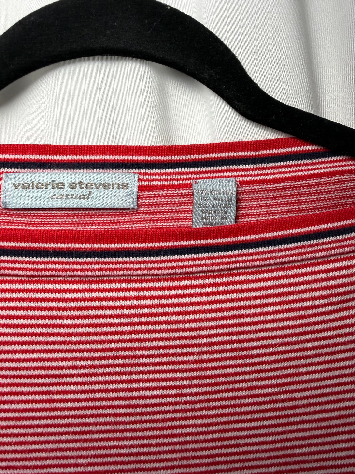 1990's Stripe Boatneck Elbow Sleeve Sweater Top- Size M