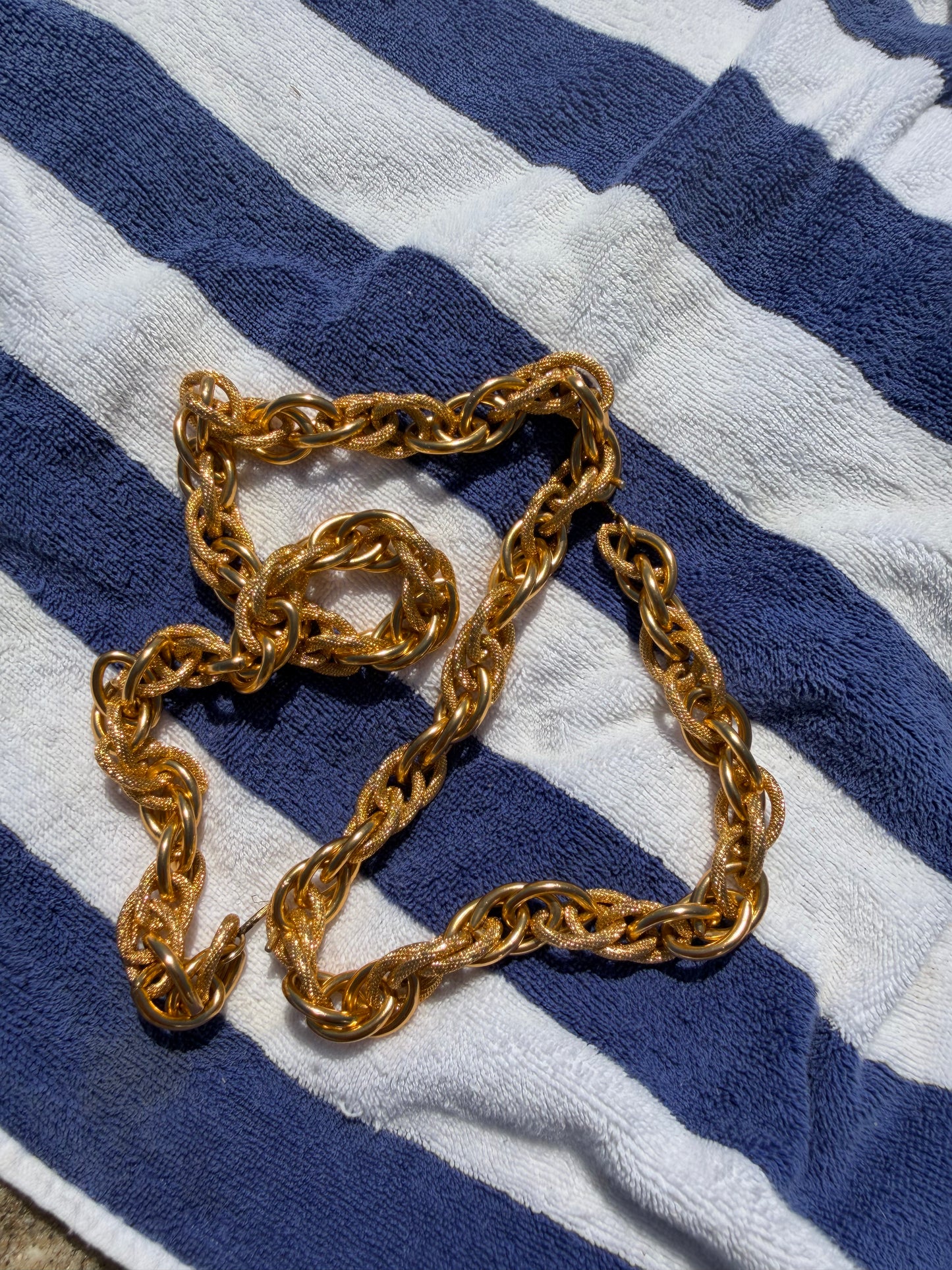 1980's Gold Tone Chain Belt