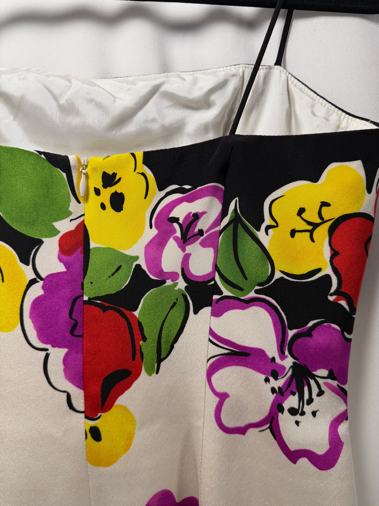 Y2K Bold Floral Crepe Shift Dress- Size 4