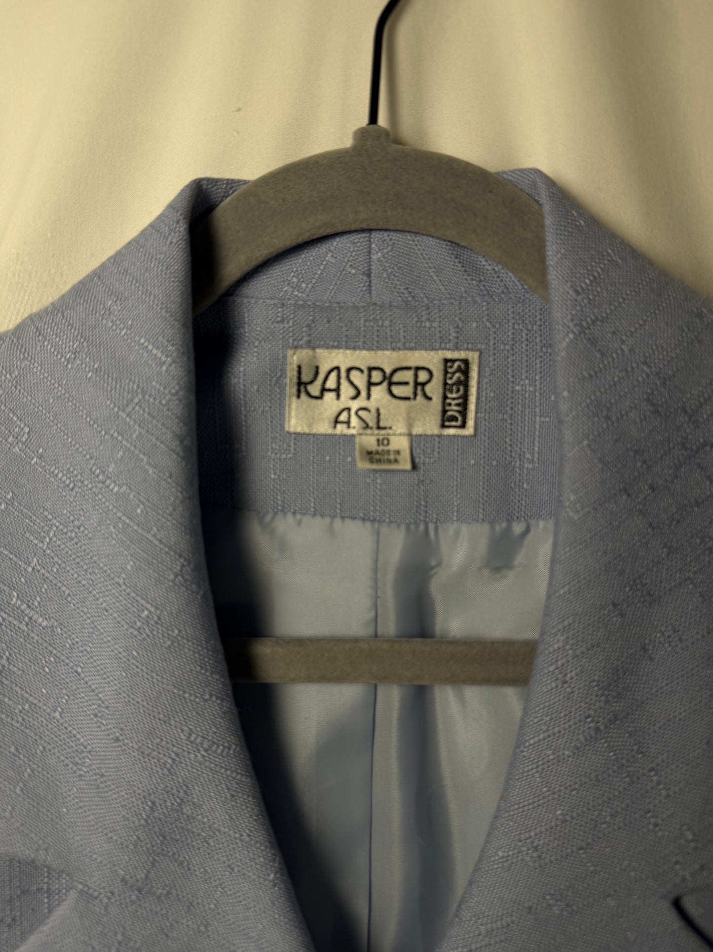 1980's Short Sleeve Double Breasted Light Blue Twill Shirt Jacket- Size 10