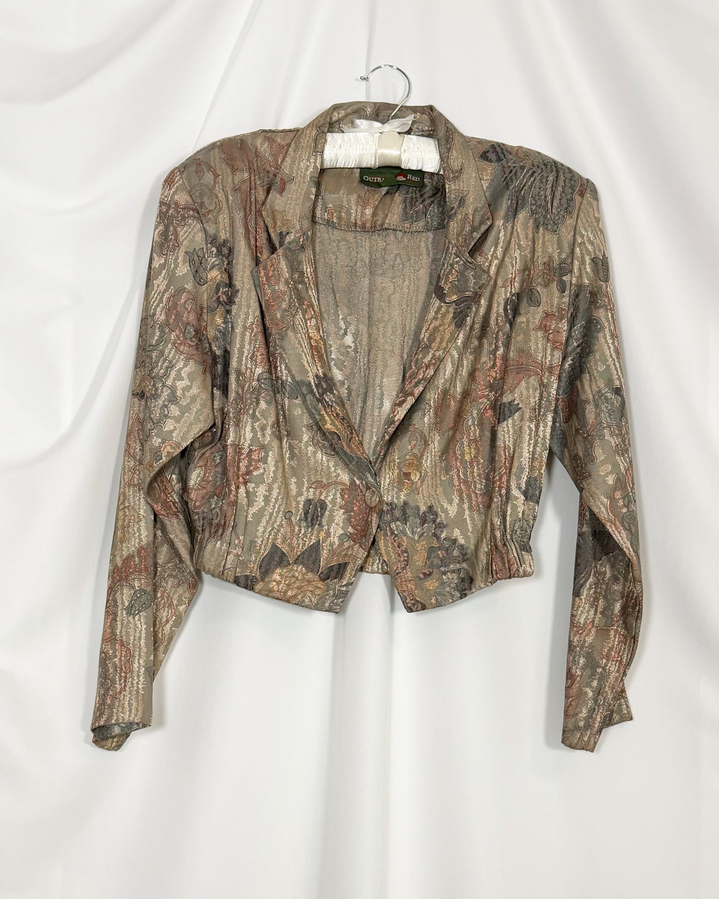1990's Brocade Cropped Jacket- Size S