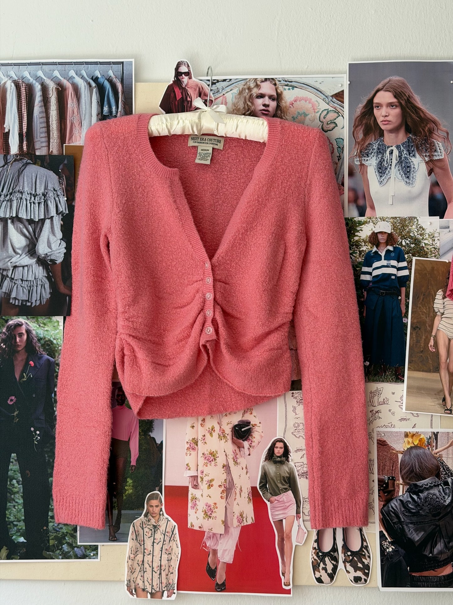 2000's Boucle Cropped Cardigan- Size S