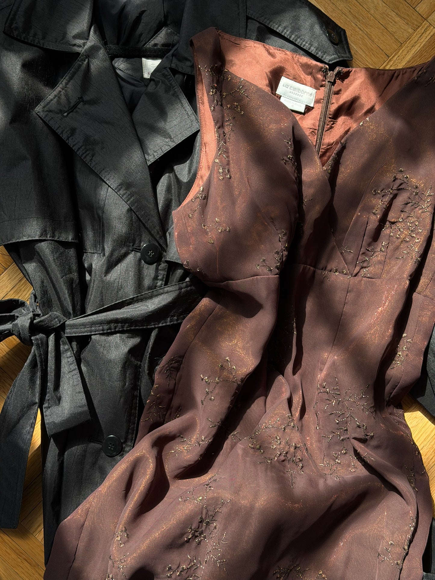 1990's Nylon Trench Coat- Size S/M