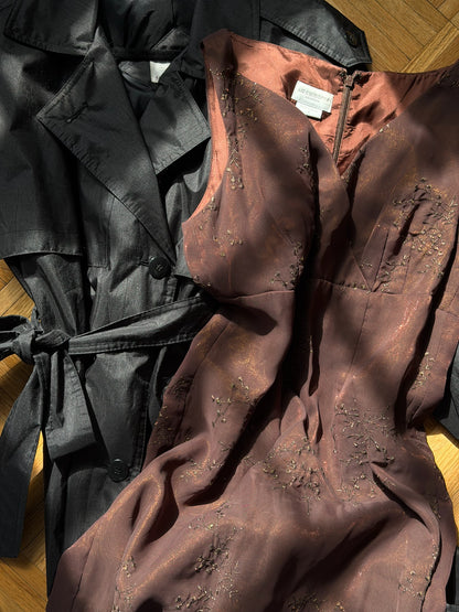 1990's Nylon Trench Coat- Size S/M