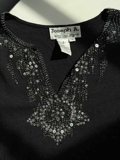 2000's Embellished Elbow Slv Sweater- XS/S