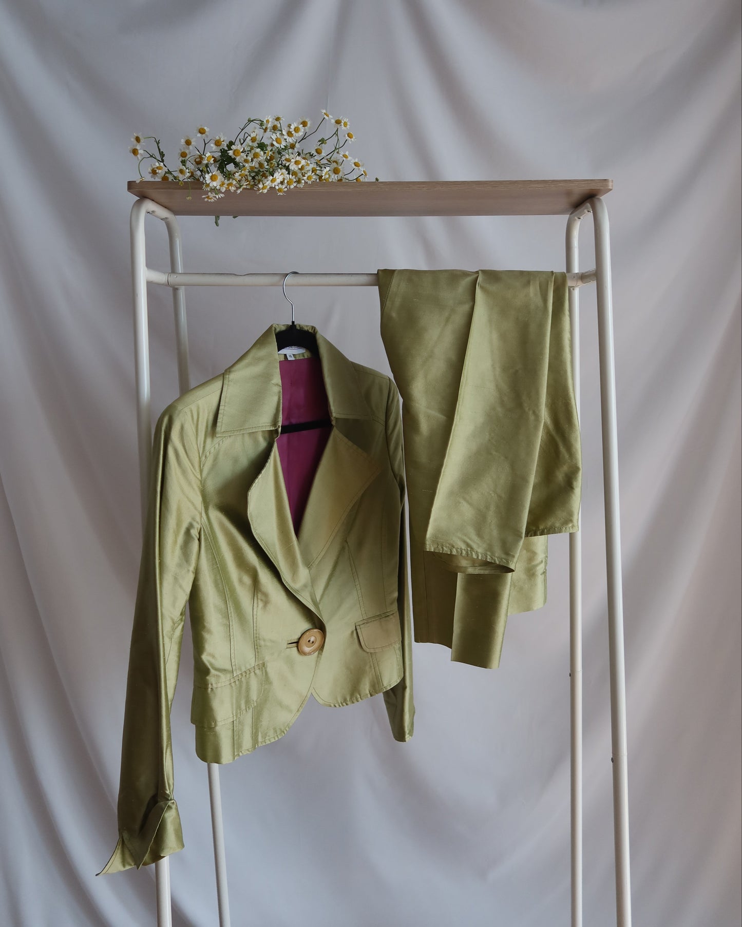 100% Silk Dupioni Pant Suit Set- Size 10