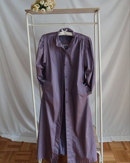 1980's Shimmery Femme Raincoat- Size L/XL