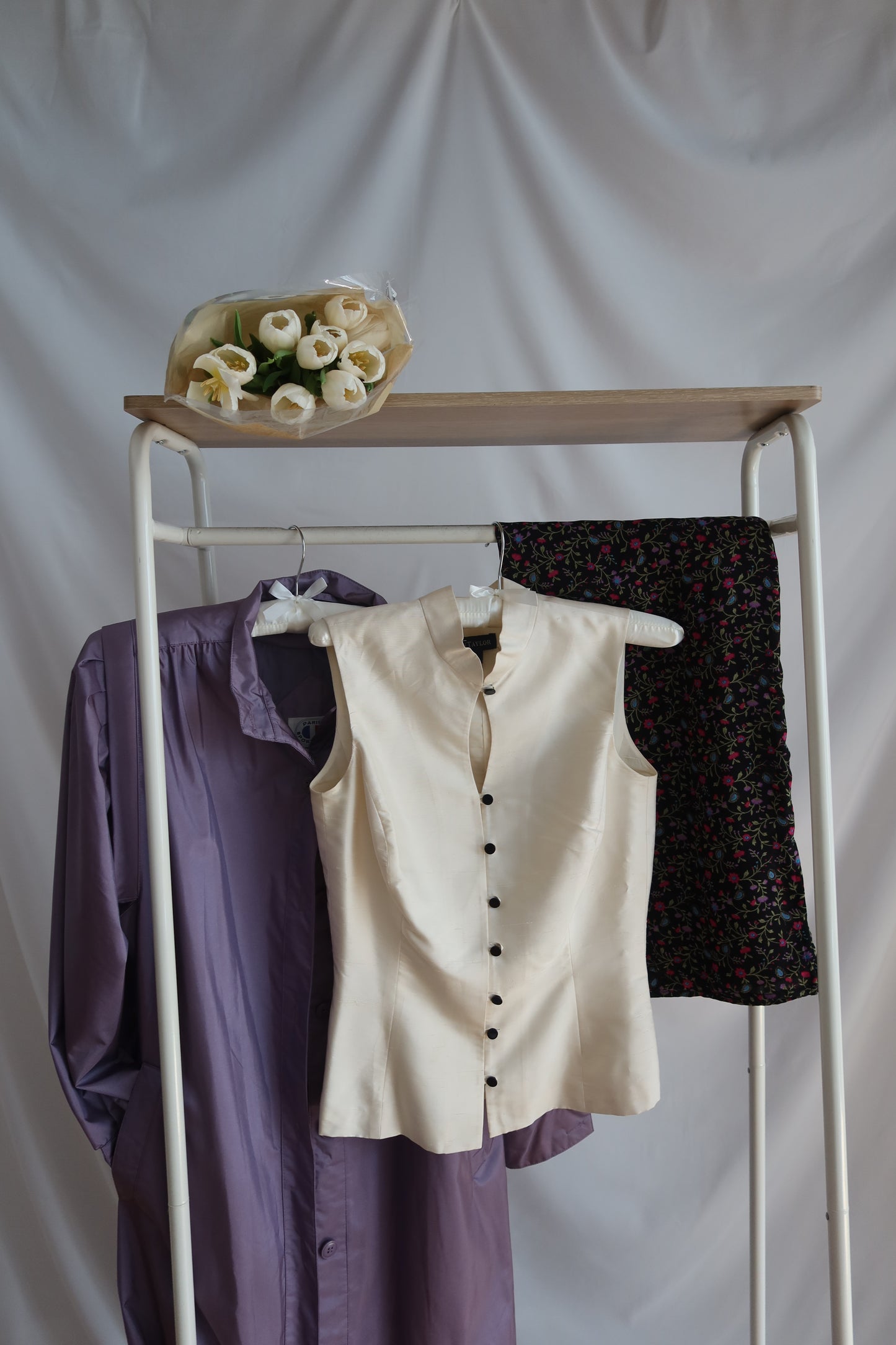1990's Silk Tailored Vest- Size XS/S
