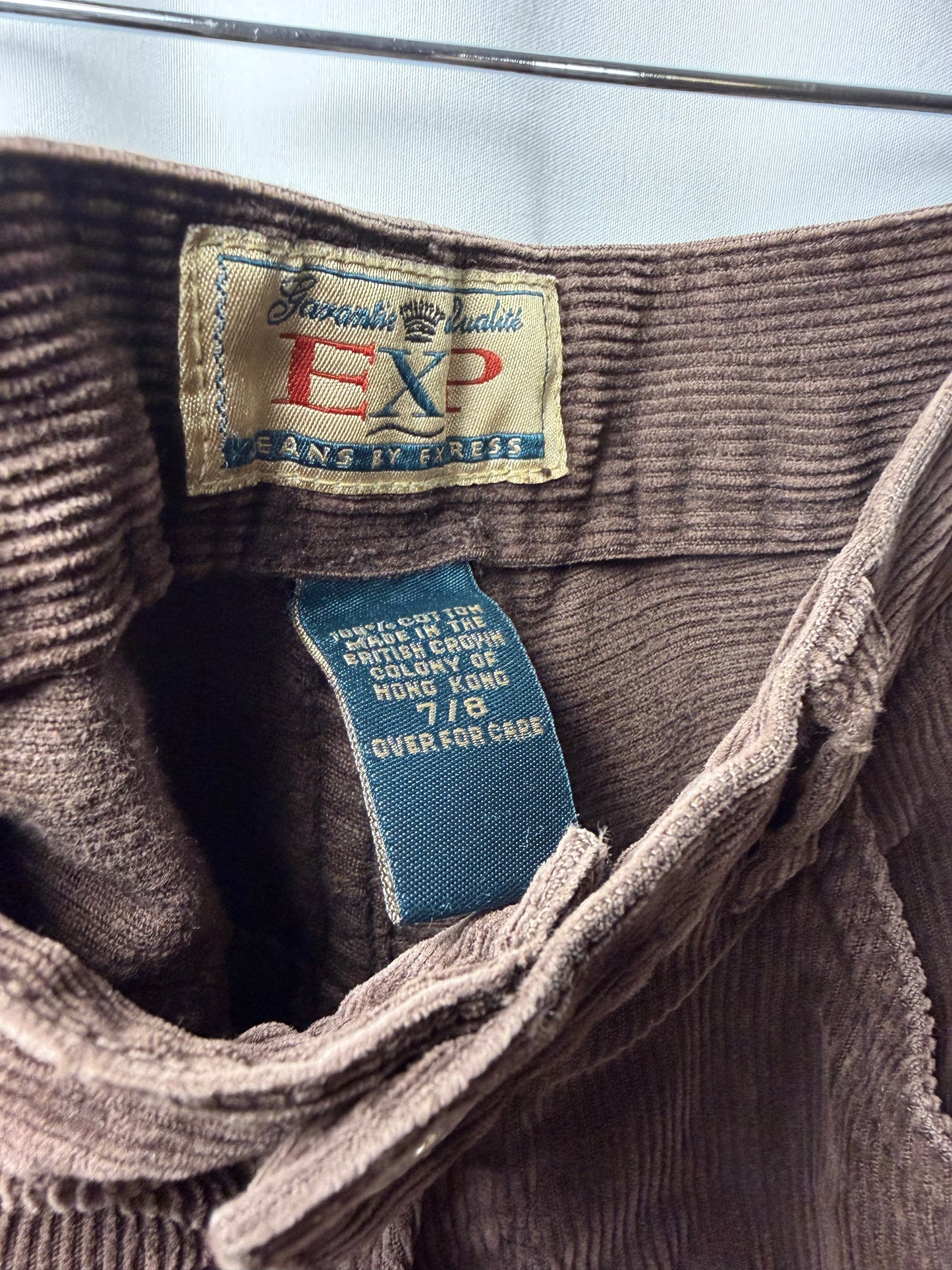 Vintage 1990's Express Cotton Corduroy Jeans- Size 7/8