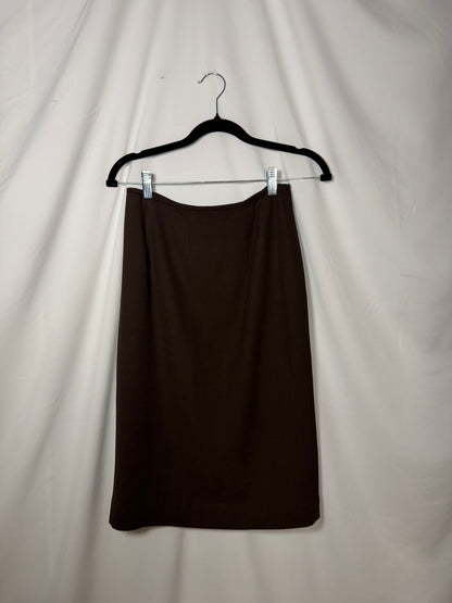 Vintage 1990's Chocolate Brown Jones Wear Pencil Skirt- Size XS/4