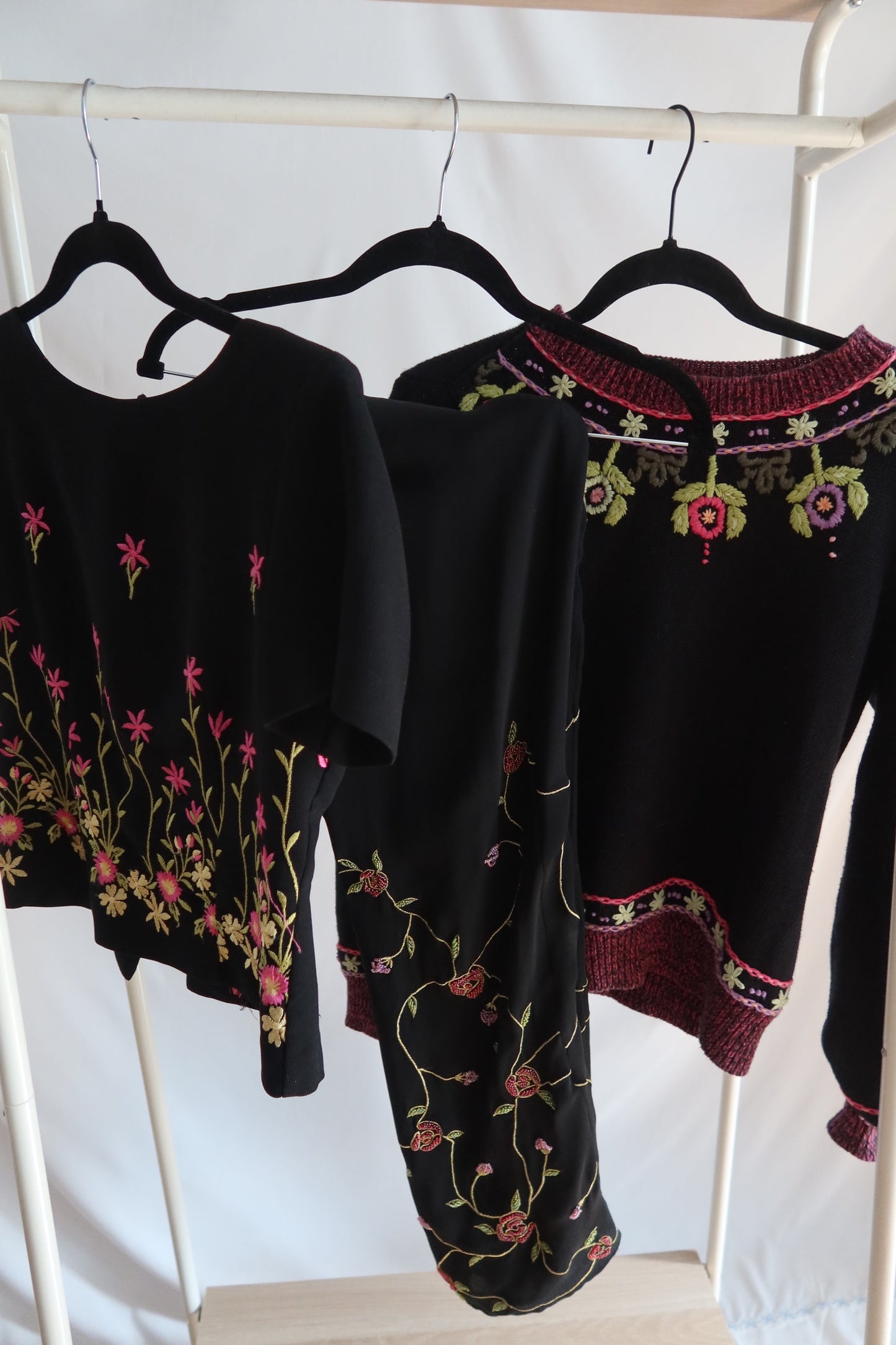 1990's 100% Silk High-Waist Beaded Pants- Size 4