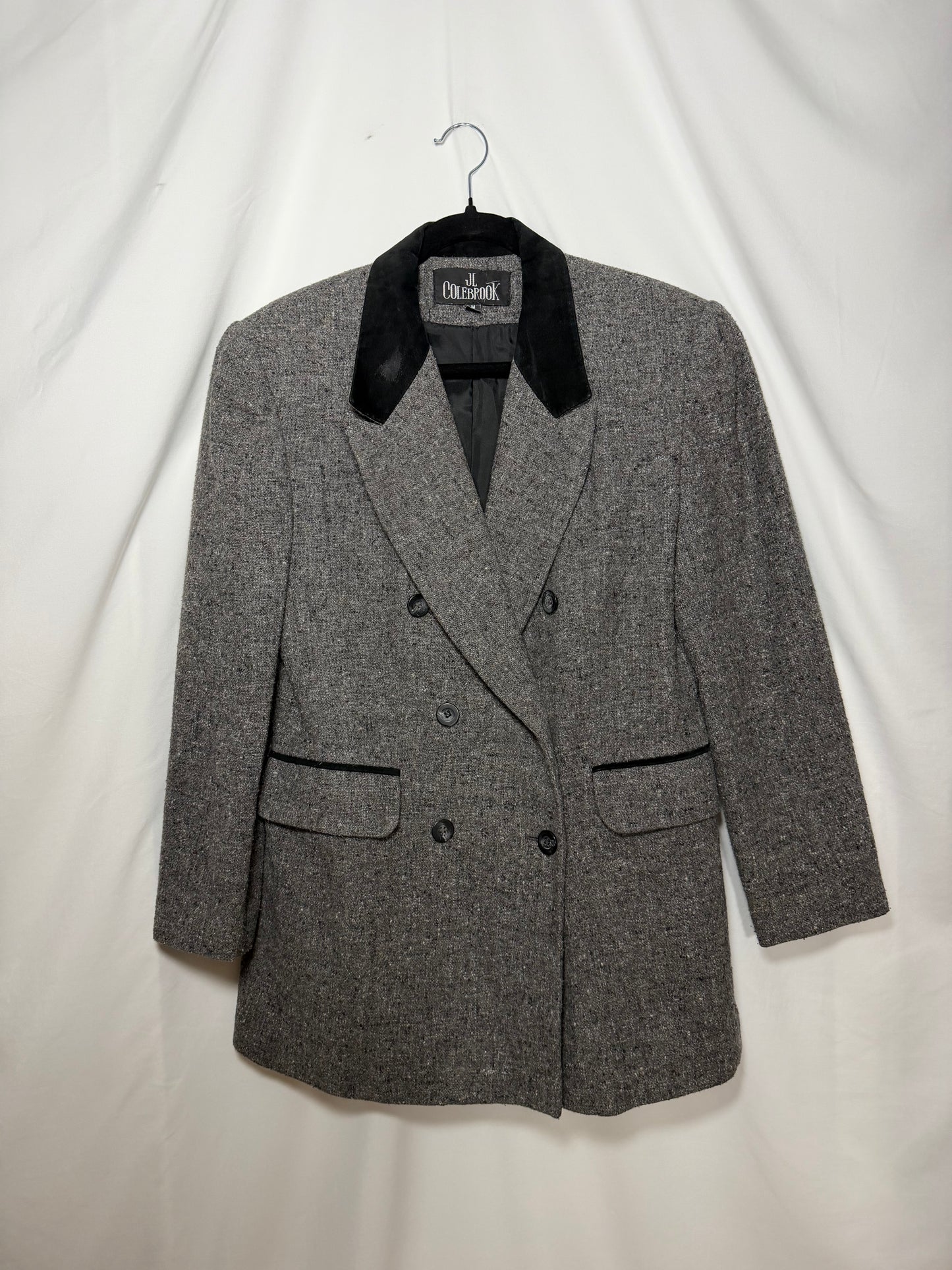 1980's Vintage Wool Double Lapel Blazer- Size M