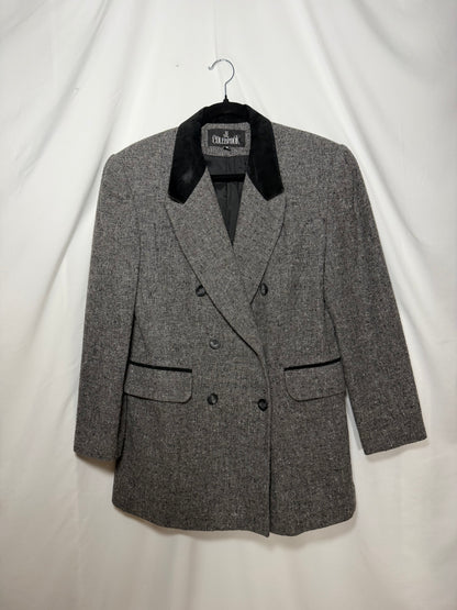 1980's Vintage Wool Double Lapel Blazer- Size M