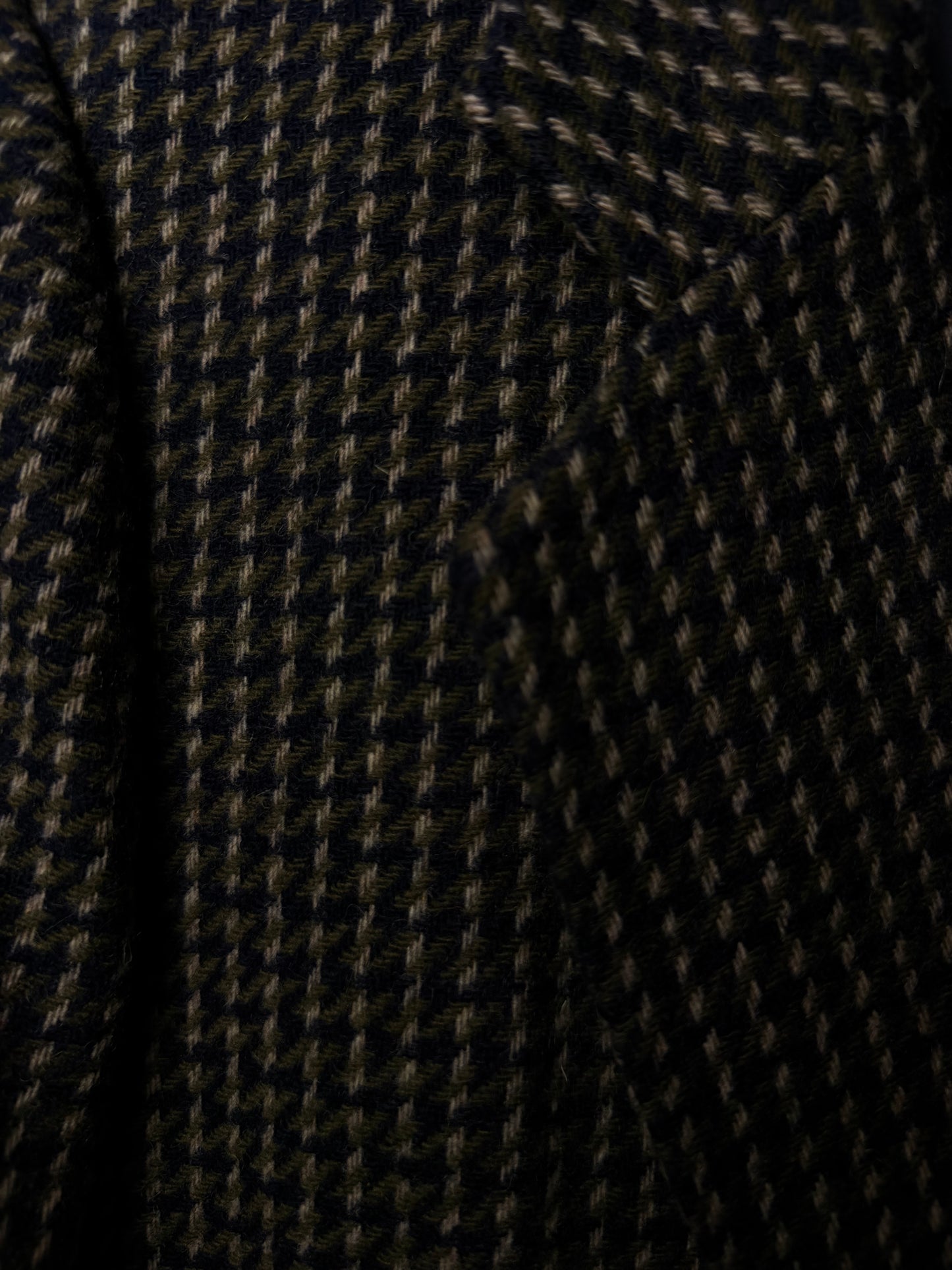 Vintage 1990's Wool Houndstooth Blazer- Size 14