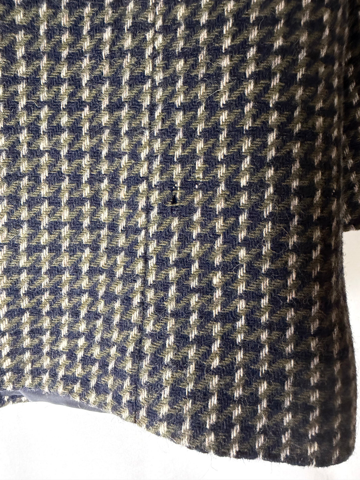 Vintage 1990's Wool Houndstooth Blazer- Size 14