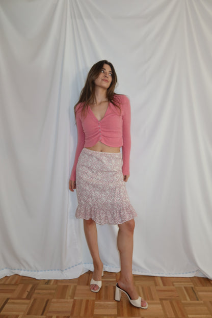 2000's Boucle Cropped Cardigan- Size S