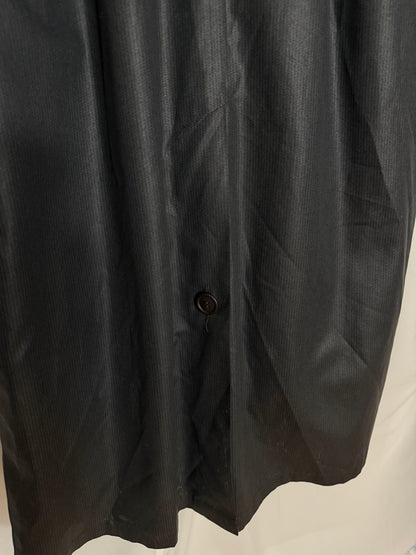 Vintage 1980's Gray Textural Stripe Lined Trench Coat - Size 12
