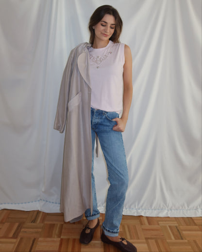 1980's Embellished Muscle Tank- Size S/M