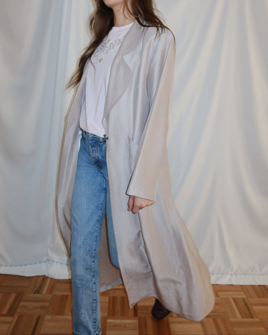 1980's Rayon Duster Jacket- Size M/L