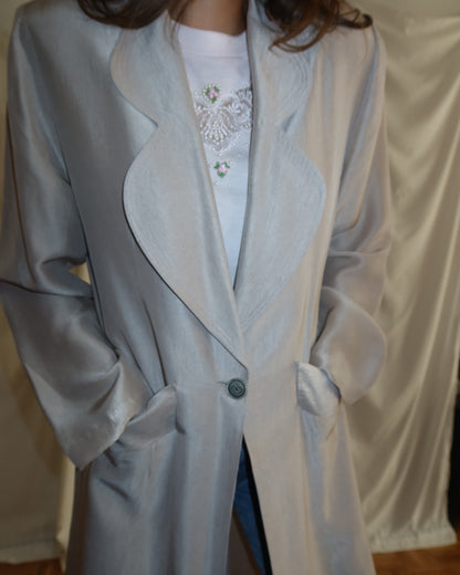 1980's Rayon Duster Jacket- Size M/L