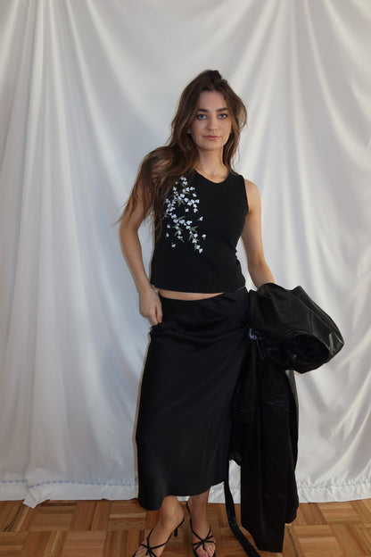 1990's Floral Graphic Double Layer Tank- Size S/M