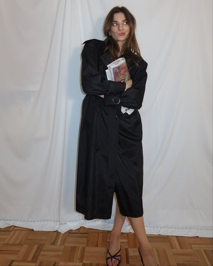 1990's Nylon Trench Coat- Size S/M