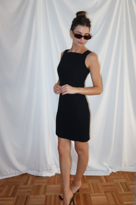 1990's Classic Square Neck LBD Mini- Size S