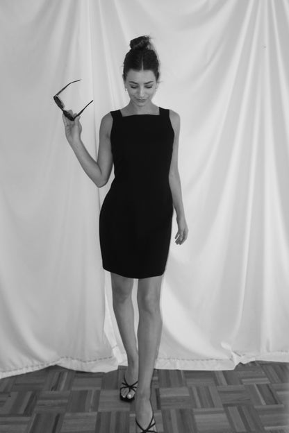 1990's Classic Square Neck LBD Mini- Size S