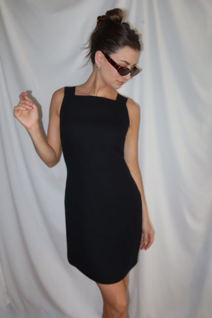 1990's Classic Square Neck LBD Mini- Size S