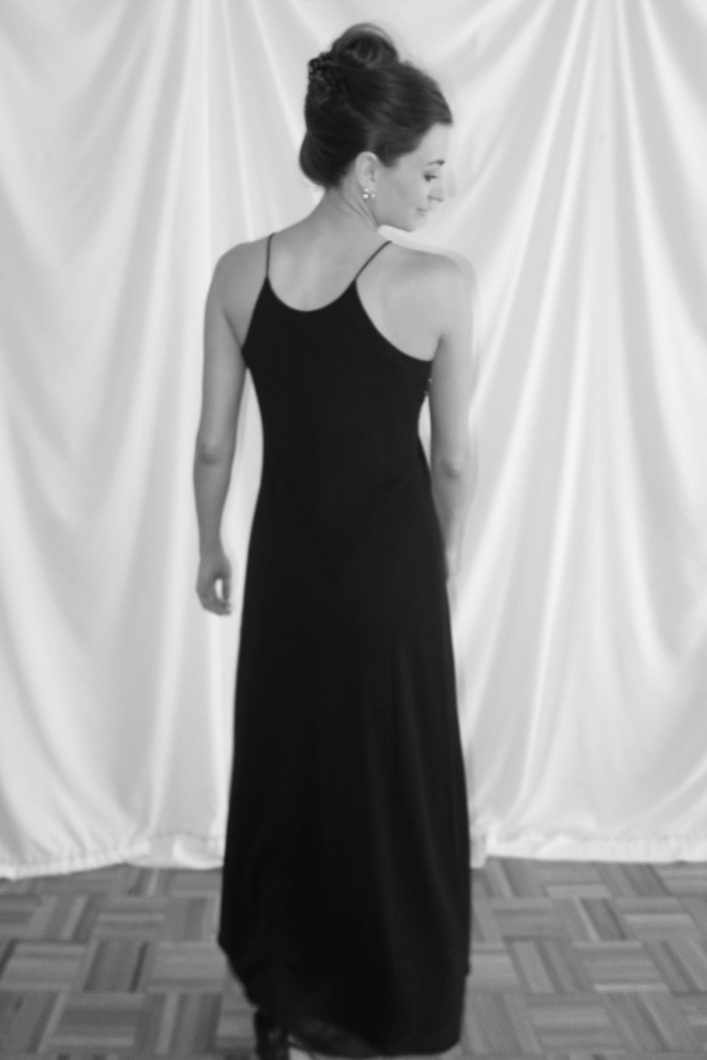 1990's Formal Beaded Slip Maxi Dress- Size 6