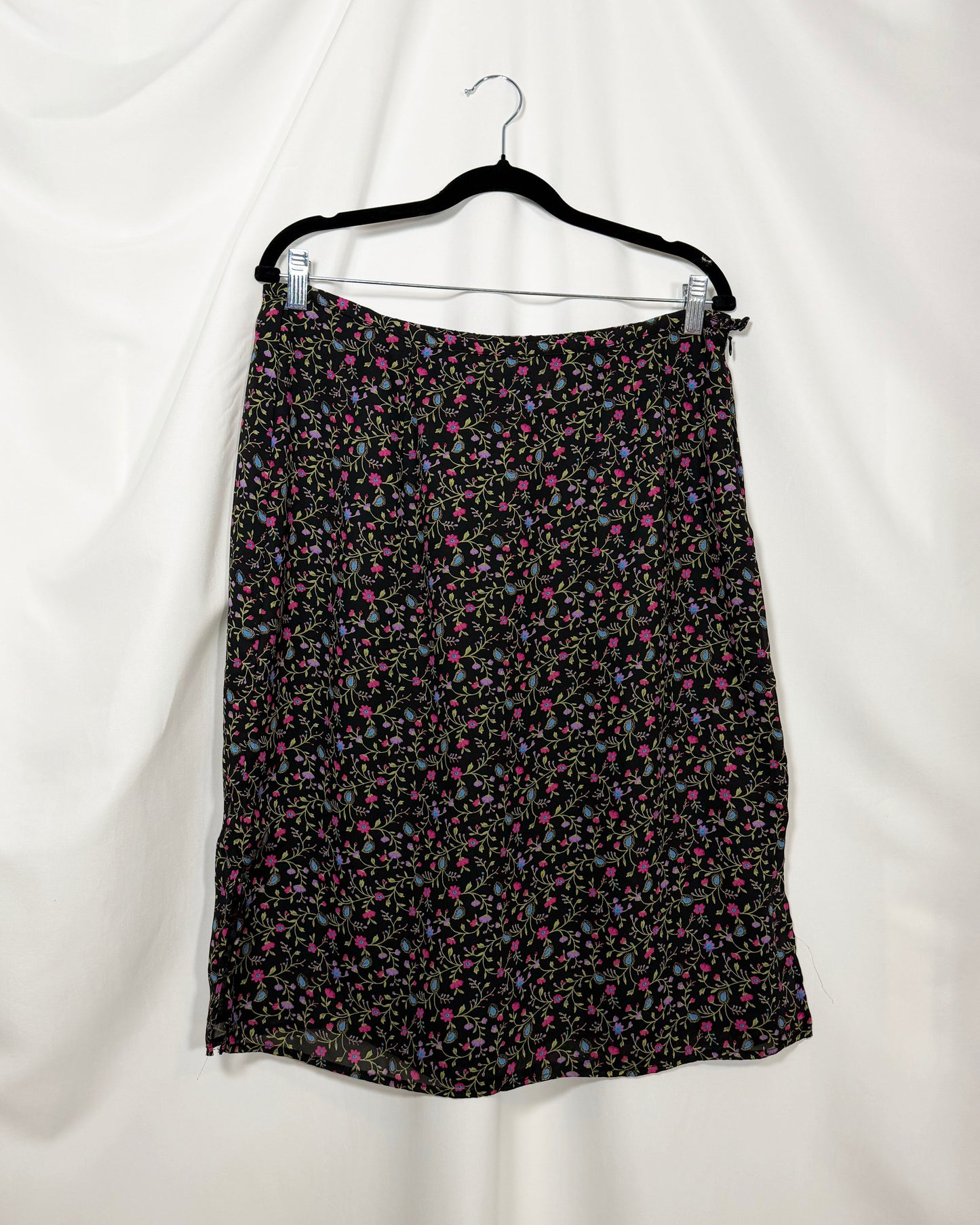 1990'S Ditsy Pencil Skirt- Size L