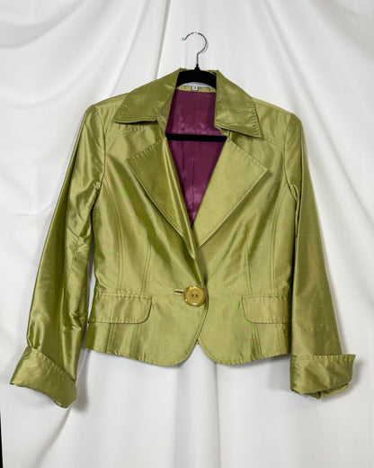 100% Silk Dupioni Pant Suit Set- Size 10