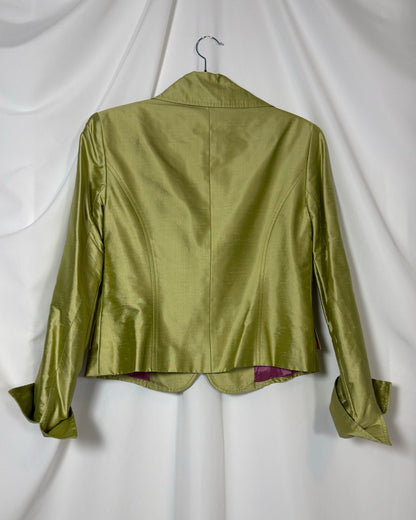 100% Silk Dupioni Pant Suit Set- Size 10