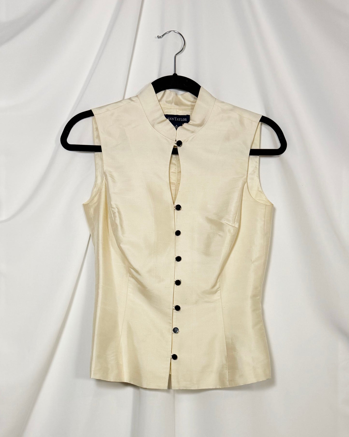 1990's Silk Tailored Vest- Size XS/S