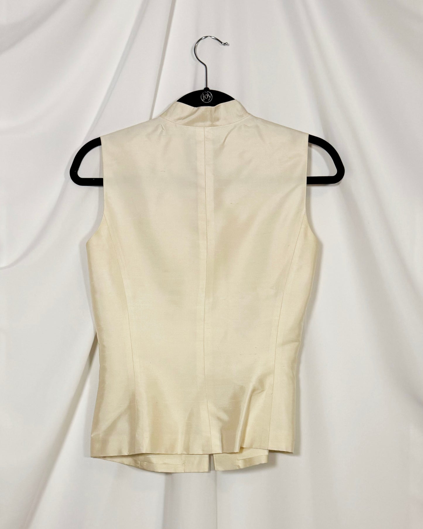 1990's Silk Tailored Vest- Size XS/S