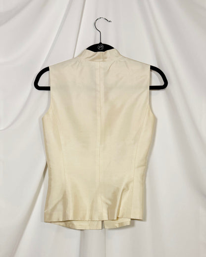 1990's Silk Tailored Vest- Size XS/S