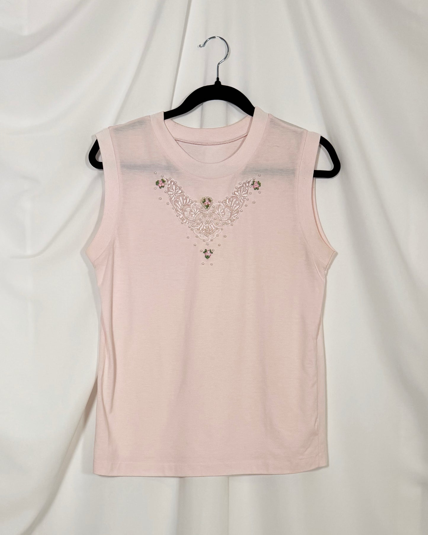 1980's Embellished Muscle Tank- Size S/M