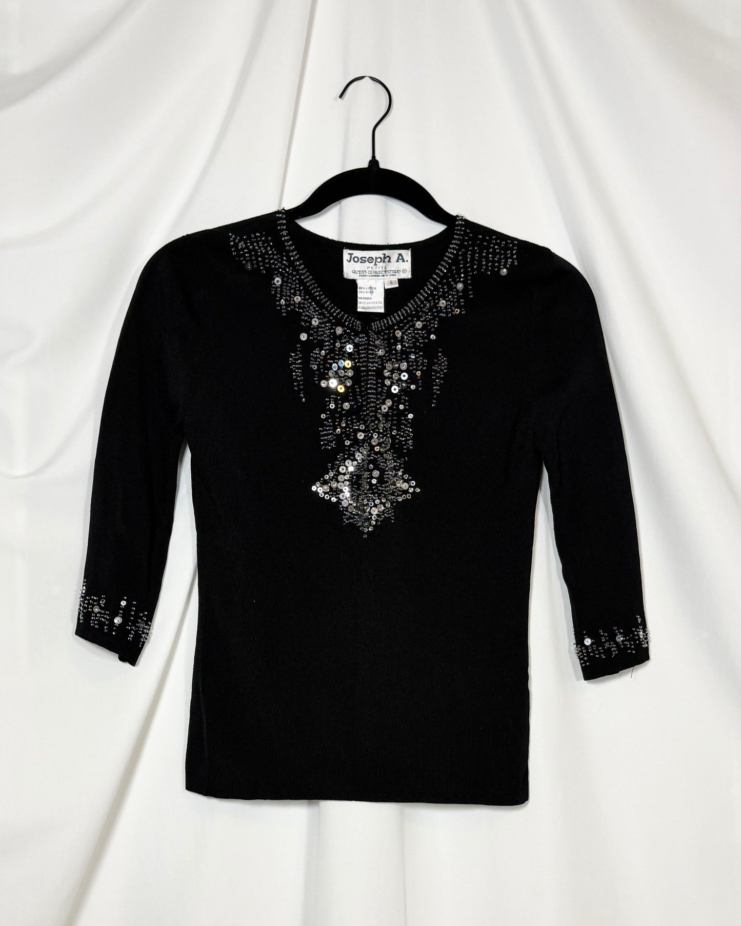 2000's Embellished Elbow Slv Sweater- XS/S