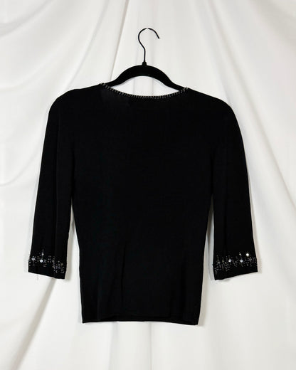 2000's Embellished Elbow Slv Sweater- XS/S