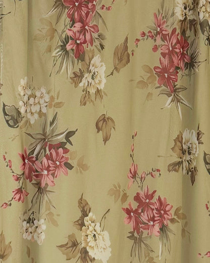 1990's Floral Chiffon Maxi Dress- Size L/XL