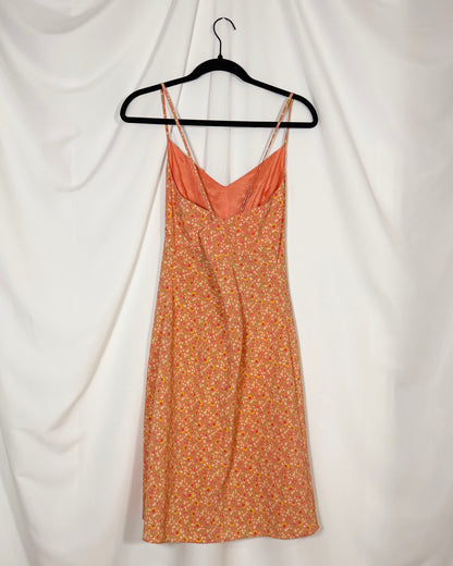 2000'S Floral Georgette Dress- Size M
