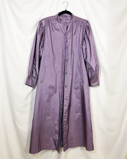 1980's Shimmery Femme Raincoat- Size L/XL