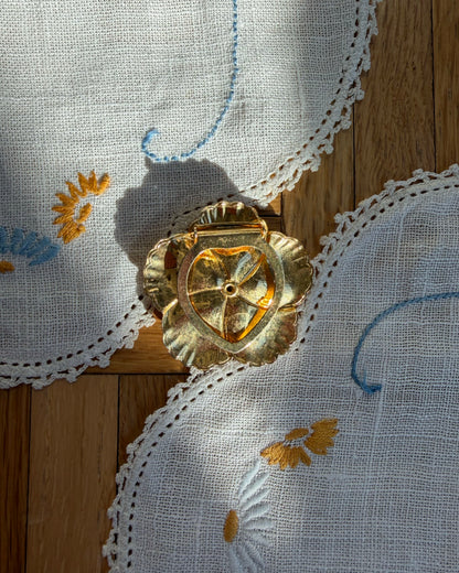Gold Flower Scarf Clip