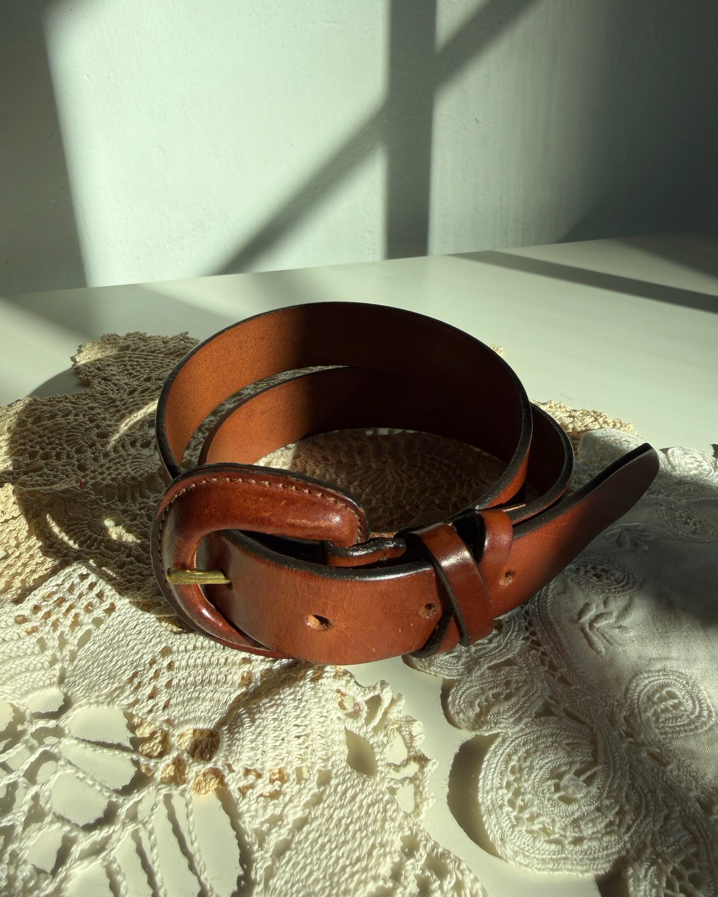 Leather Western Classic Belt- Size S/M