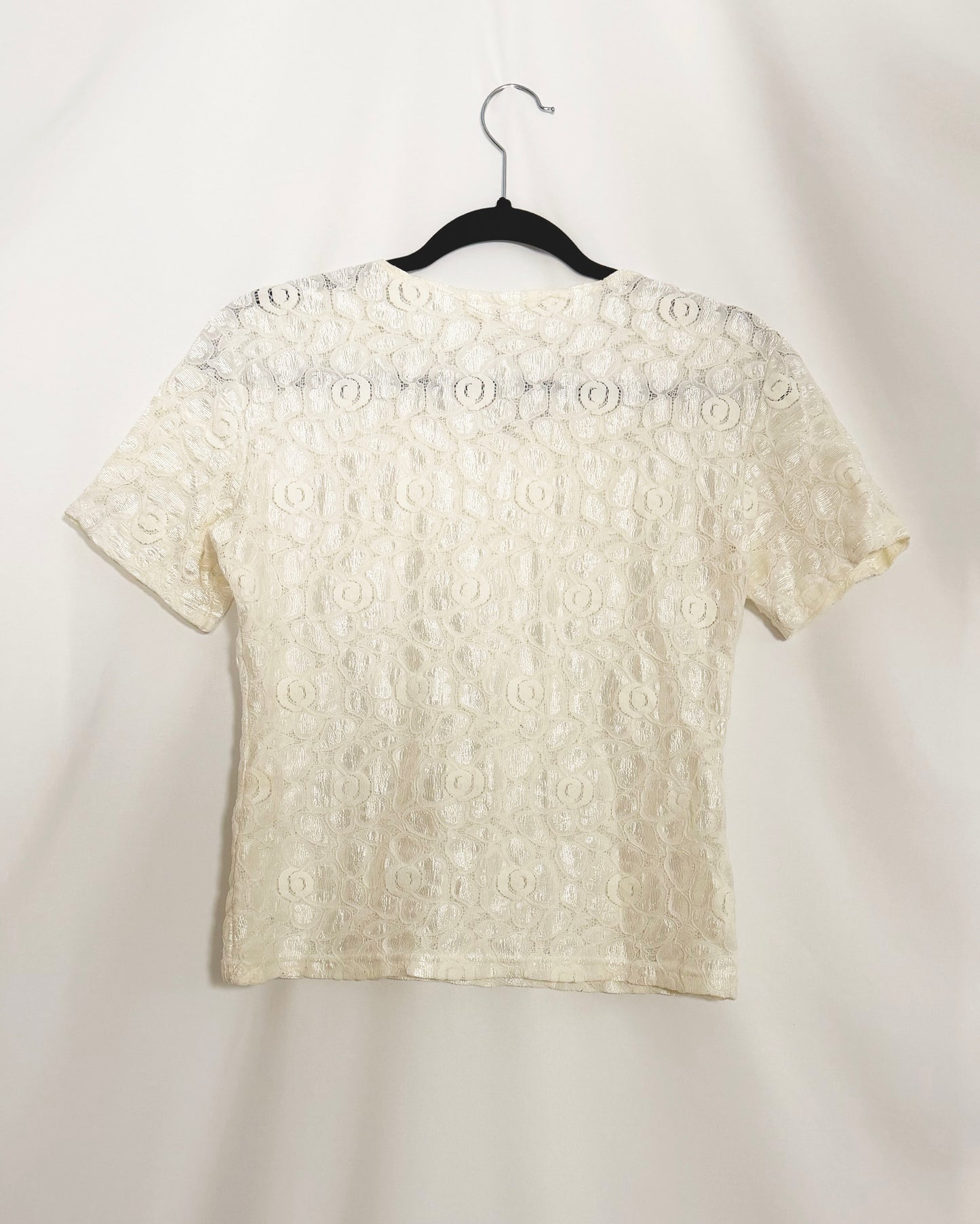 1990's Nylon Lace Layering Tee- Size M