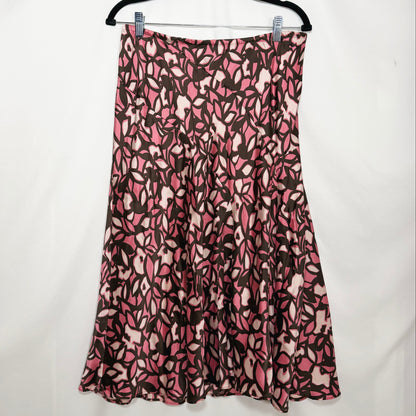 2,000's 100% Silk Bias Cut Midi Skirt- Size L/XL