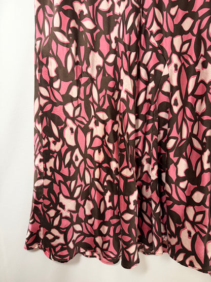 2,000's 100% Silk Bias Cut Midi Skirt- Size L/XL